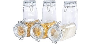  Vasos con cierre de clip Fido, 6 piezas, Capacidad 1,5 L 