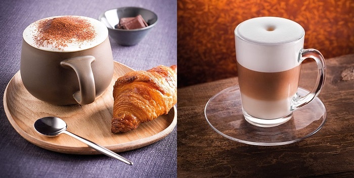 2 tazas de café con mucha espuma de leche hecha con Krups XL1008 - Espumador de leche eléctrico