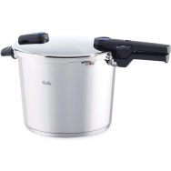 Fissler Vitaquick Olla a presión de inducción, 10 L y 26 cm de diámetro, acero inoxidable, 2 niveles de cocción, apilable